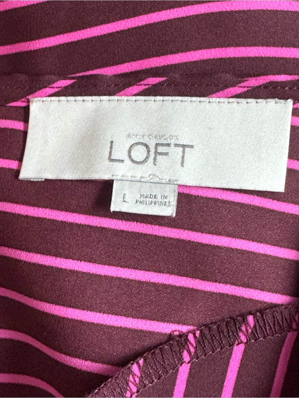LOFT Women's Hot Pink Open-Front Blazer Jacket and Blouse, Jacket 14, Blouse L - Picture 9 of 11